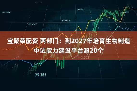 宝聚荣配资 两部门：到2027年培育生物制造中试能力建设平台超20个